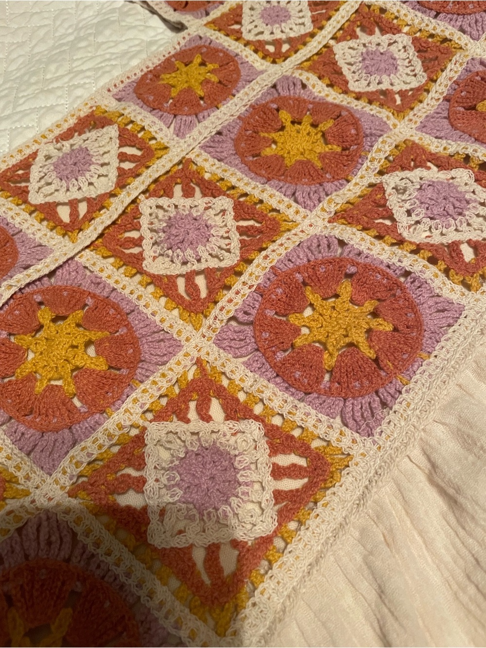 Boho Crochet Multi-Color Patchwork Top - Picture 4 of 5